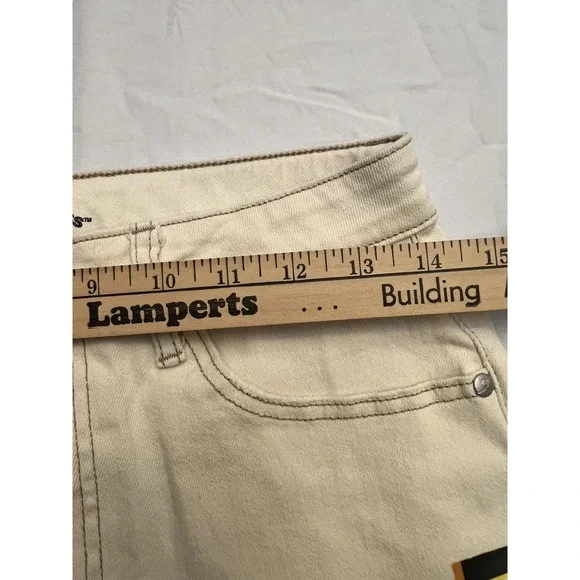 Art Class Baggy Jeans Mens 16 Off White Distressed Frayed Hem Relaxed Fit 90s - Picture 6 of 8